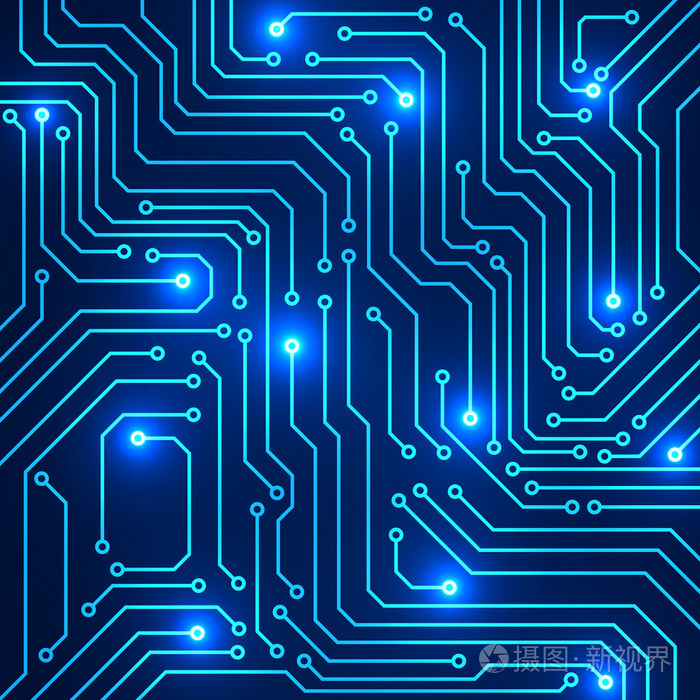 电路板技术背景矢量图