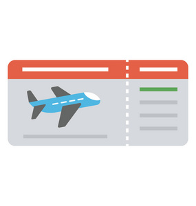 飞机机票与飞机图形在优惠券上图片