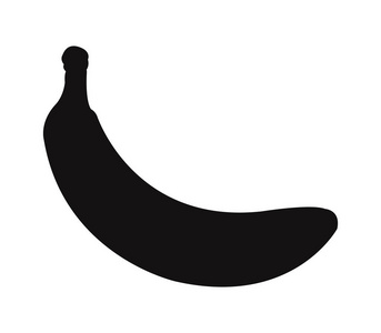 图标说明白色背景上的香蕉