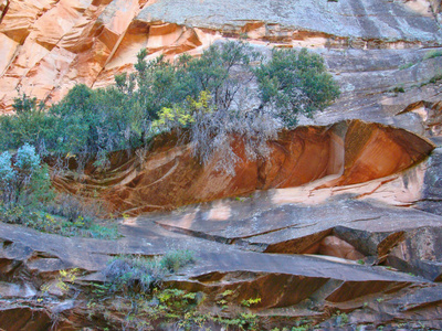橡树峡谷西叉红色岩石墙的自然抽象图像被沙漠清漆玷污, 亚利桑那州塞多纳以北