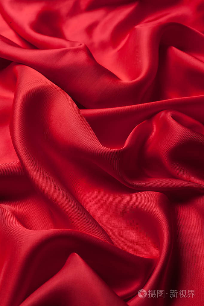 红绸布波浪背景纹理