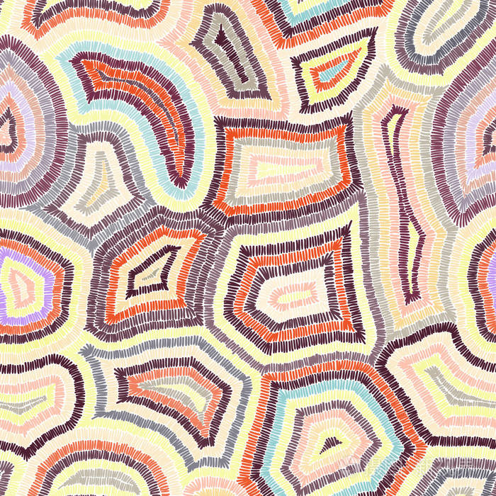 绣花无缝图案.手工.印花用拼布风格的纺织品.矢量插图