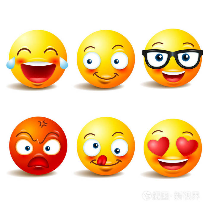 面带笑容的脸图标或黄色表情与情感的鬼脸