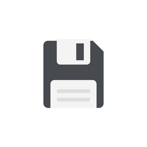 保存图标-计算机符号-内存存储-信息光盘-在白色背景上隔离的平面矢量