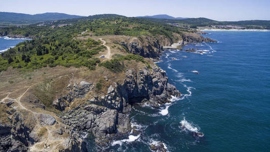 黑海海滨，保加利亚的鸟瞰图