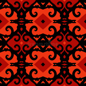 哈萨克风格化的矢量民族图案图片