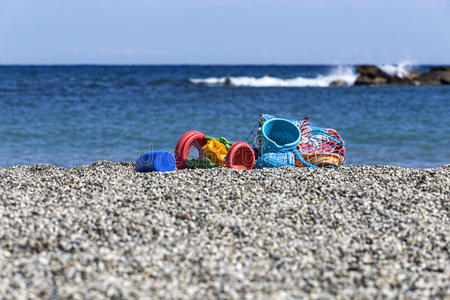 沙滩上的玩具