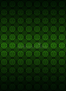 绿色圆圈形状图案暗背景矢量