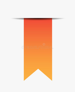 橙色丝带白色橙色丝带照片