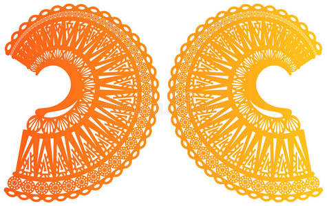 两个圆形装饰物的对称性图片