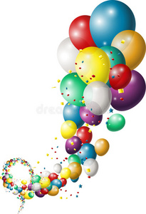 节日背景，彩色气球