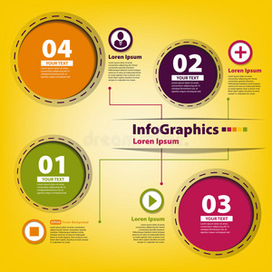 带彩色圆圈的信息图形元素图片