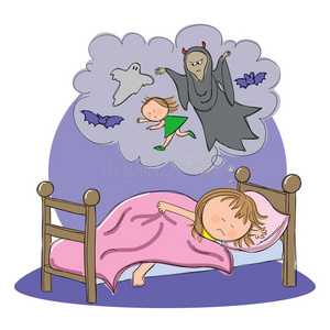 睡梦的小孩图片-睡梦的小孩素材-睡梦的小孩插画-摄图新视界