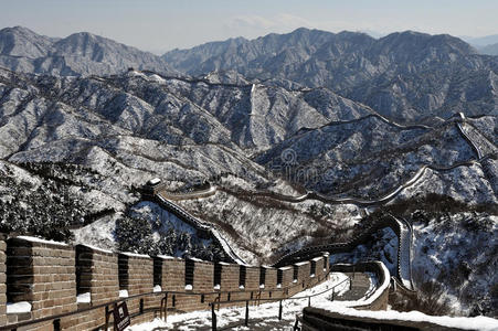 冬天的长城白雪