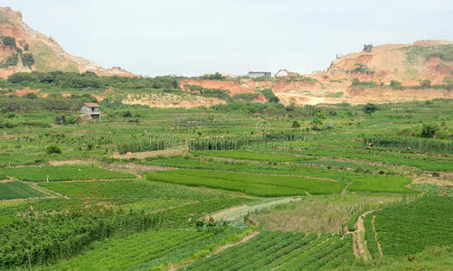 中国村庄的美丽景色