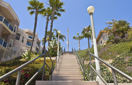 加利福尼亚长滩的高楼梯。