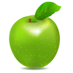 亮绿色大苹果的详细图标