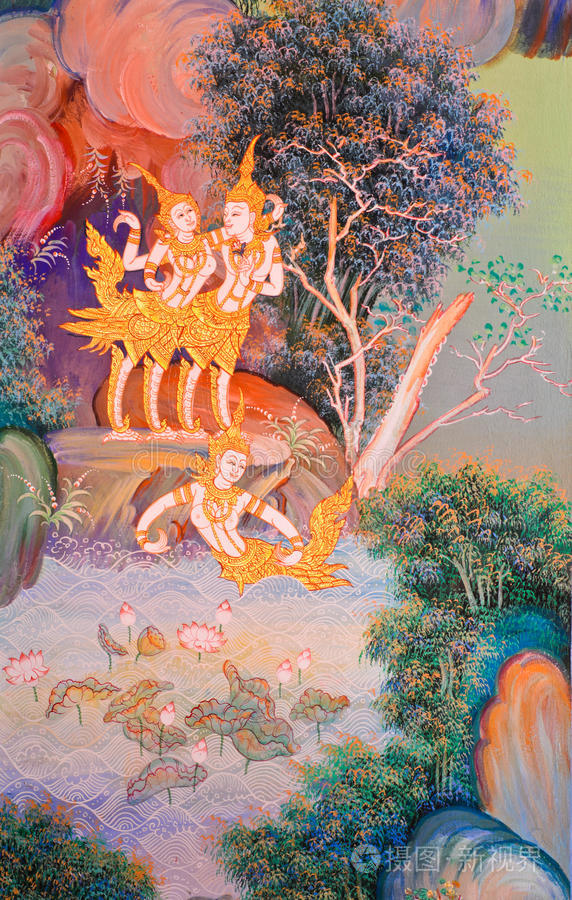 传统壁画泰国古代壁画泰国壁画古代佛教壁画泰国壁画艺术壁画佛教艺术