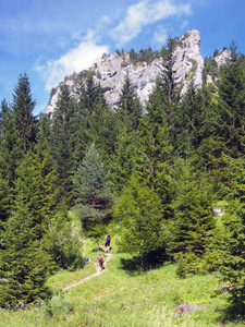 斯洛伐克弗拉特纳山谷的岩层