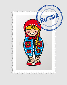 俄罗斯卡通人物邮票图片