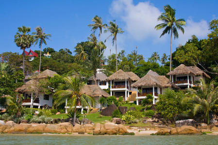 热带海滩别墅