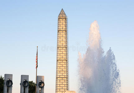 二战纪念华盛顿纪念碑图片