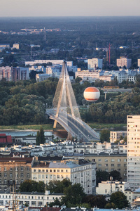 波兰华沙市全景图片
