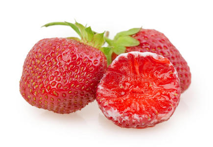 多汁的成熟草莓