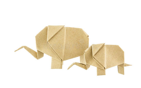 折纸大象和小象回收纸