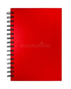 孤立的红色笔记本
