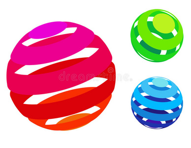 矢量彩色球体图标