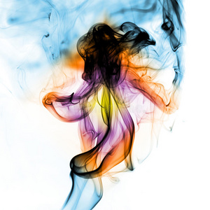 抽象烟雾山茱萸,春天,烟雾缭绕的山脉烟雾山国家公园红色烟雾抽象烟雾