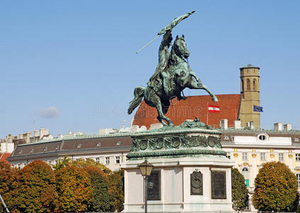 奥地利大公查尔斯雕像奥地利维也纳
