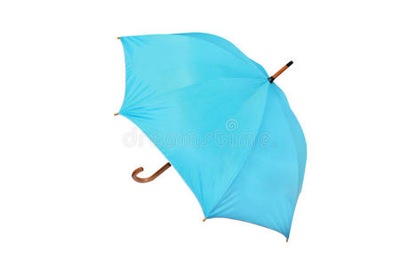 白底蓝伞