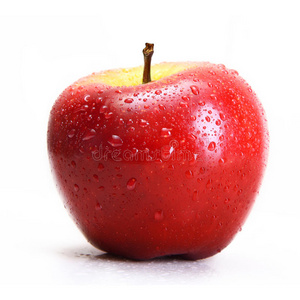分离水滴的红苹果
