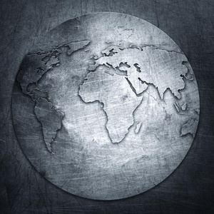 金属背景世界地图图片