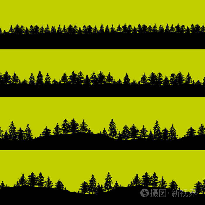 森林树木剪影背景设置