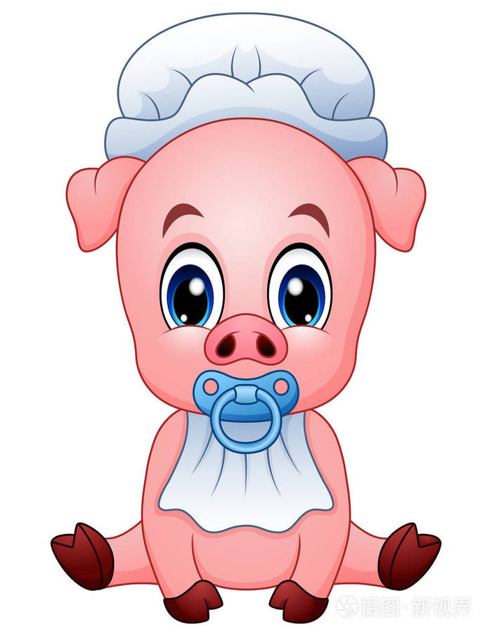 可爱的小宝贝猪卡通