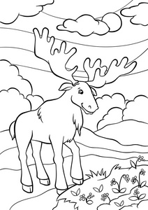 森林麋鹿图片-森林麋鹿素材-森林麋鹿插画-摄图新视界