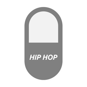 孤立的丸与 Hip Hop 的文本