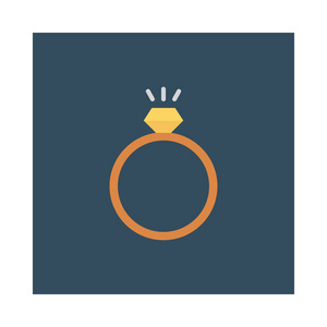 结婚戒指矢量插图