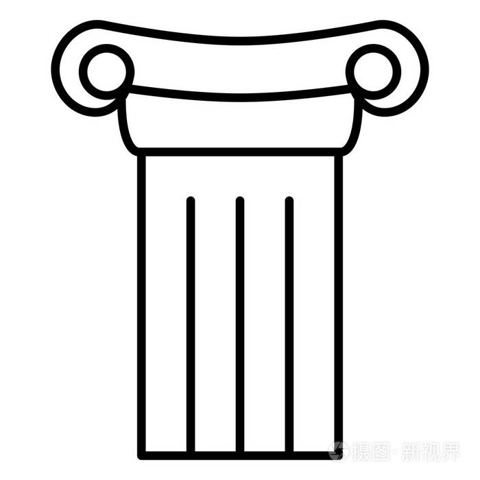 矢量黑色轮廓图标-古希腊专栏