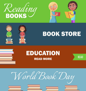 世界读书日, 教育和书店横幅