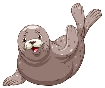 斑海豹卡通图片