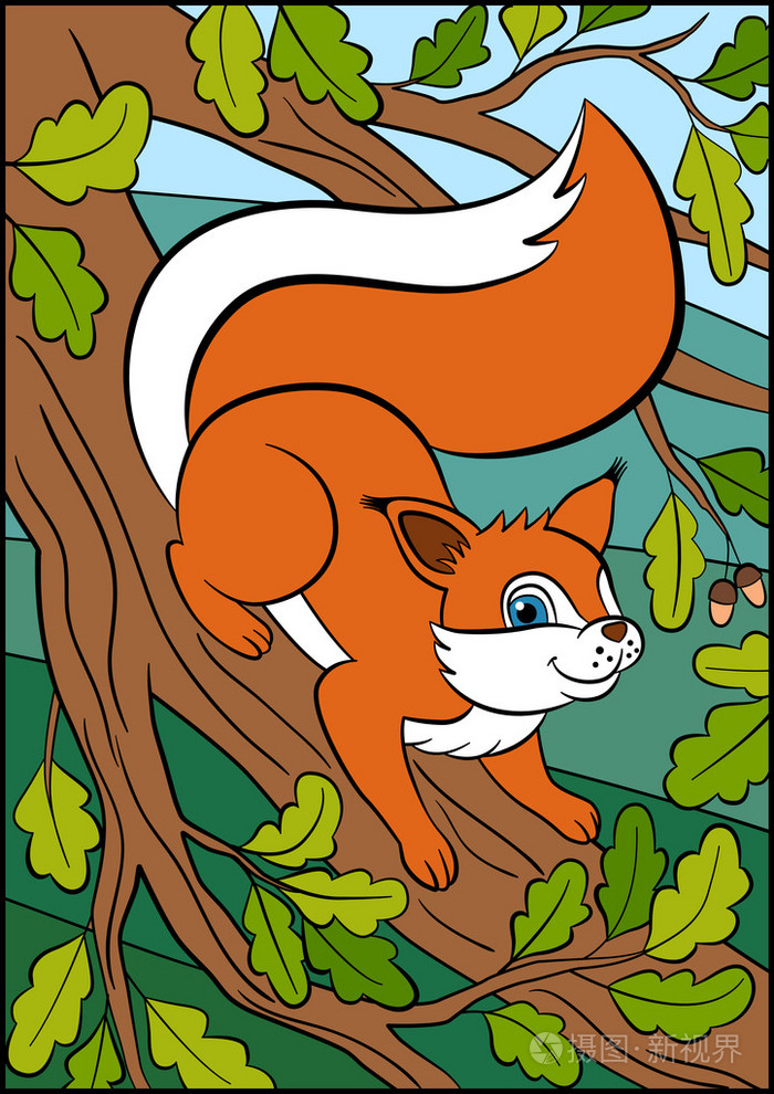 彩色图片 : 动物.可爱的小松鼠站在 bunc 酒店