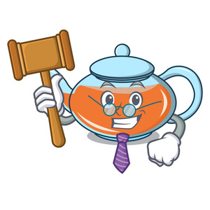 法官透明茶壶字符卡通