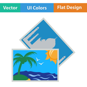 两个旅行照片的图标