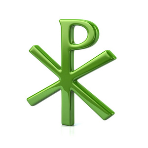 绿色 chi rho 基督教符号