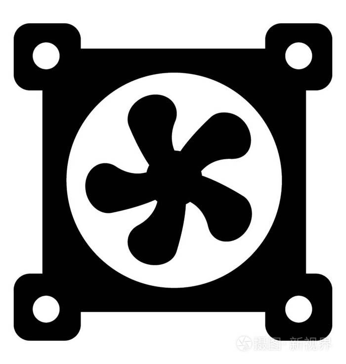 排气扇方形扇形风扇图标