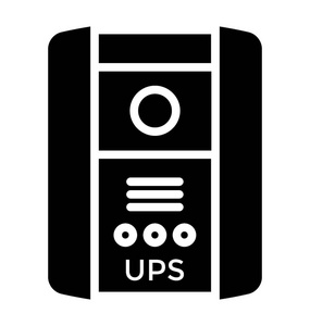 展示图标象形文字矩形设备, 展示 ups 图标照片